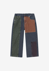Bobo Choses Boys Colorblocked Straight Jeans Multicolor B225AC078DE/R_BOBO-MU