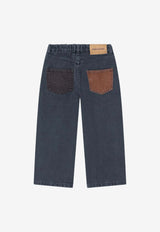 Bobo Choses Boys Colorblocked Straight Jeans Multicolor B225AC078DE/R_BOBO-MU