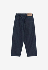 Bobo Choses Girls Tic Tac Toe Striped Jeans Blue B225AC079DE_BOBO-NB