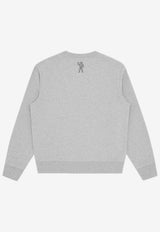 Billionaire Boys Club Camo Logo Print Crewneck Sweatshirt Gray B24122GREY