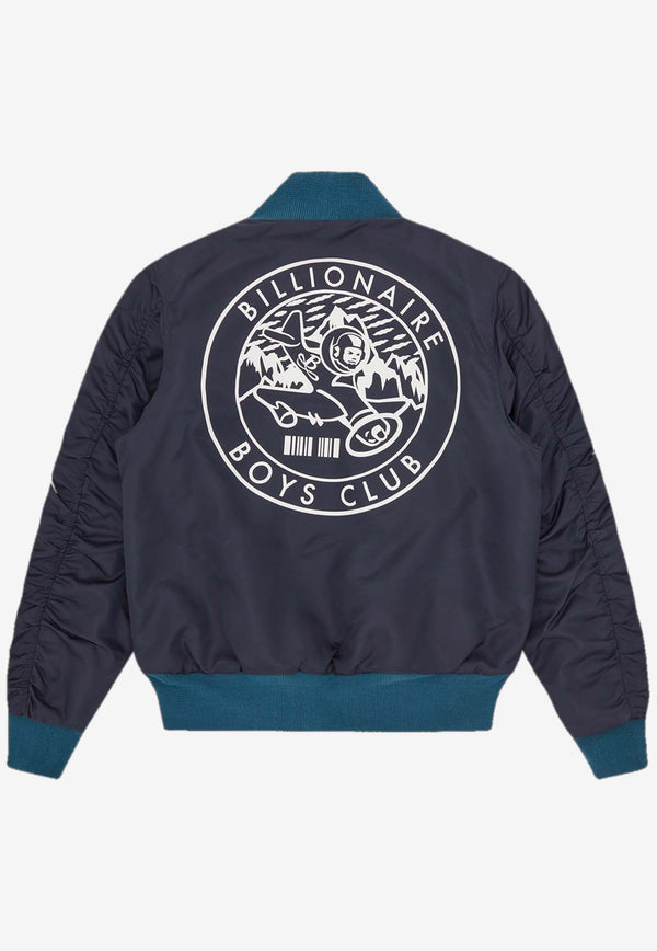 Billionaire Boys Club Outerbanks Printed Bomber Jacket Navy B24202NAVY