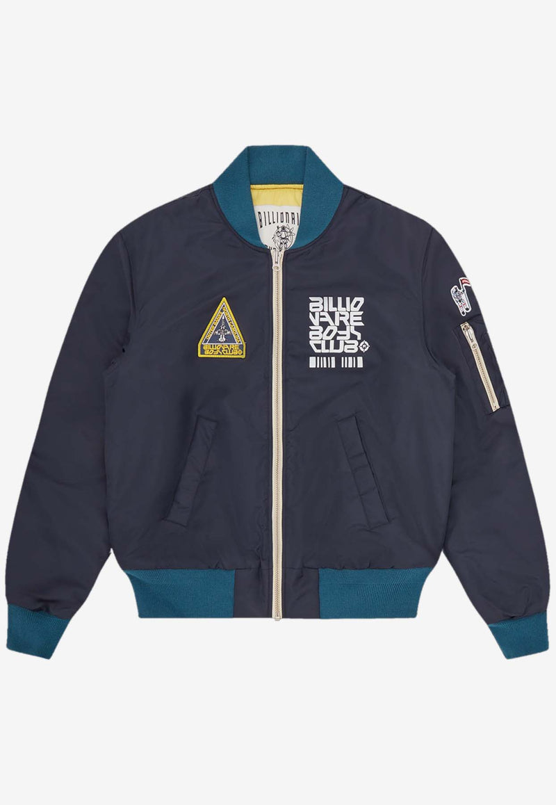 Billionaire Boys Club Outerbanks Printed Bomber Jacket Navy B24202NAVY