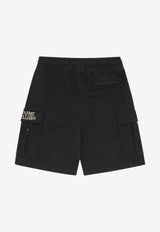 Billionaire Boys Club Logo Embroidered Cargo Shorts Black B24217BLACK