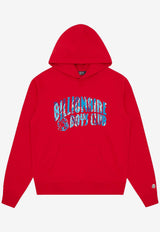 Billionaire Boys Club Camo Arch Logo Printed Hooded Sweatshirt Red B24231RED