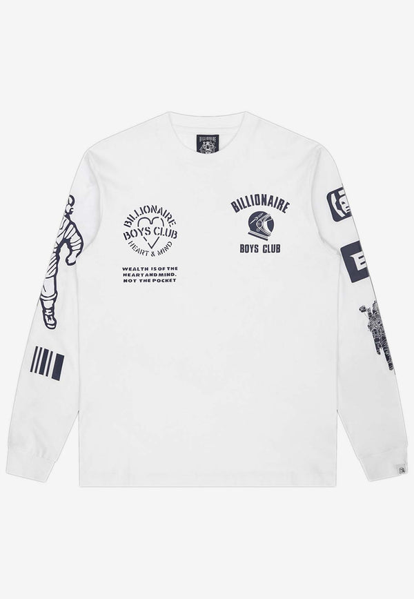 Billionaire Boys Club Graphic Print Long-Sleeved T-shirt White B24251WHITE