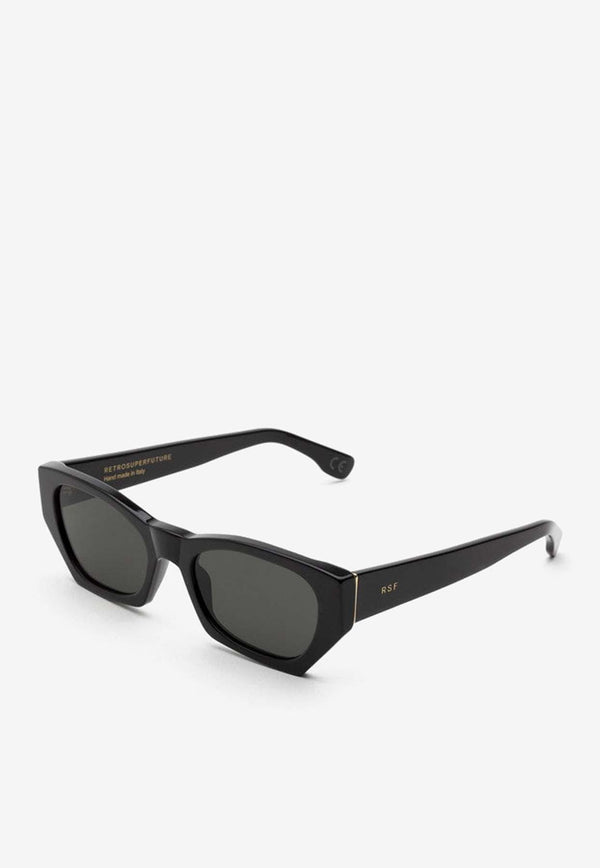 Retrosuperfuture Amata Geometric Sunglasses Gray B3L-I6PIPVC/O_SUPER-BLK