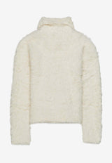 Acne Studios Logo Patch Alpaca-Blend Hoodie White B60347_000_100