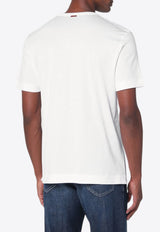 ZEGNA Logo Print Crewneck T-shirt White B760E7360A5/R_ZEGNA-N00