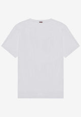 ZEGNA Logo Print Crewneck T-shirt White B760E7360A5/P_ZEGNA-N00