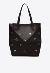 Loewe X Louis Wain XL Cats Puzzle Fold Tote Bag  Brown B779Q18X56LE/S_LOEW-3100