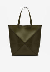 Loewe XL Puzzle Fold Tote Bag in Calf Leather Olive B933Q18X01LE/P_LOEW-8795