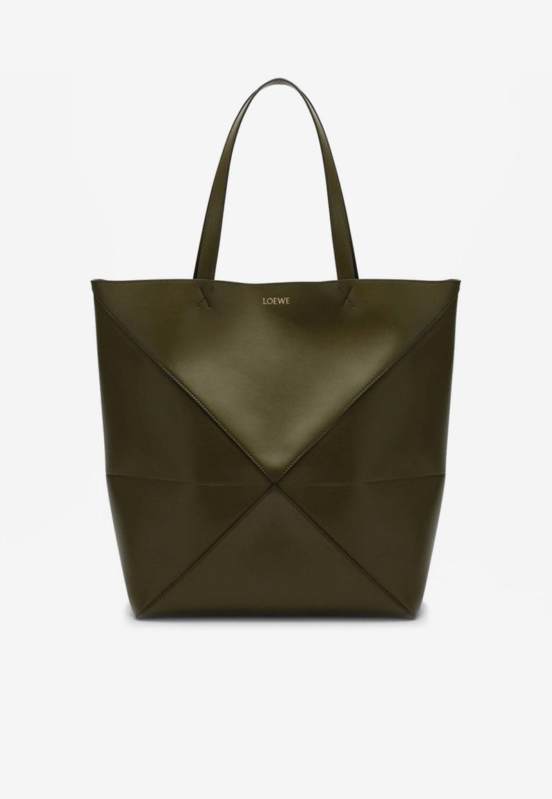 Loewe XL Puzzle Fold Tote Bag in Calf Leather Olive B933Q18X01LE/P_LOEW-8795