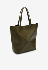 Loewe XL Puzzle Fold Tote Bag in Calf Leather Olive B933Q18X01LE/P_LOEW-8795