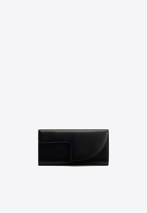 Patou Calf Leather Chain Clutch Bag Black BA013-5000BLACK