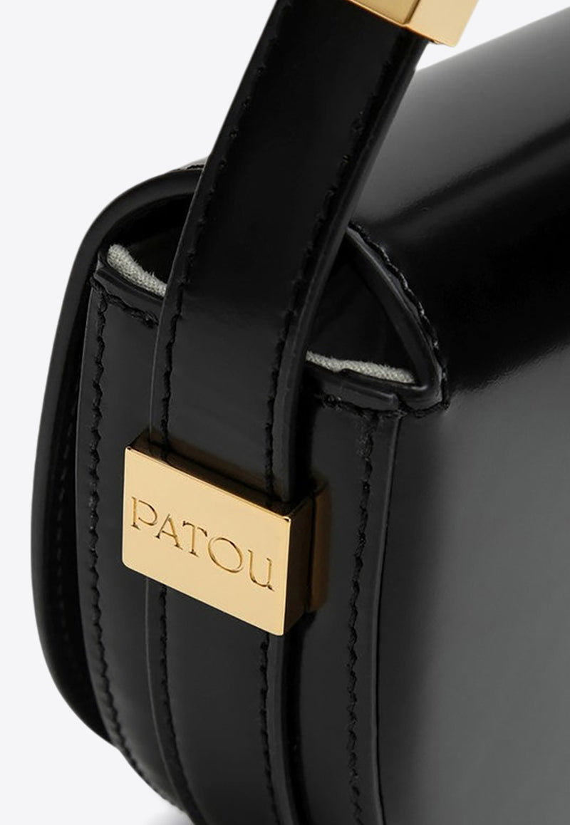 Patou Le Petit Calf Leather Shoulder Bag Black BA0245032LE/P_PATOU-999B