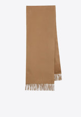 Max Mara Embroidered Logo Cashmere Scarf Beige BACICO/R_MAXM-088