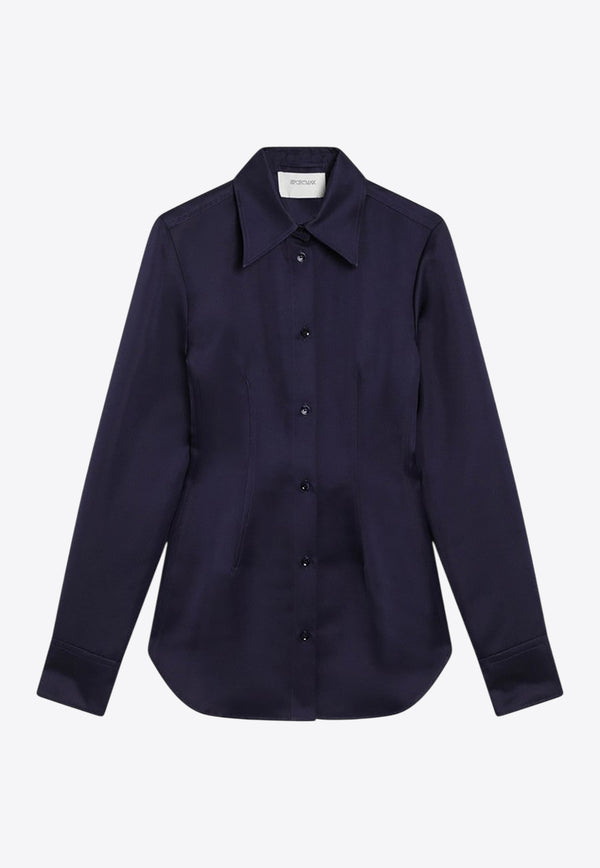 Sportmax Bacino Long-Sleeved Fitted Shirt Violet BACINO1234PL/R_SPORM-005