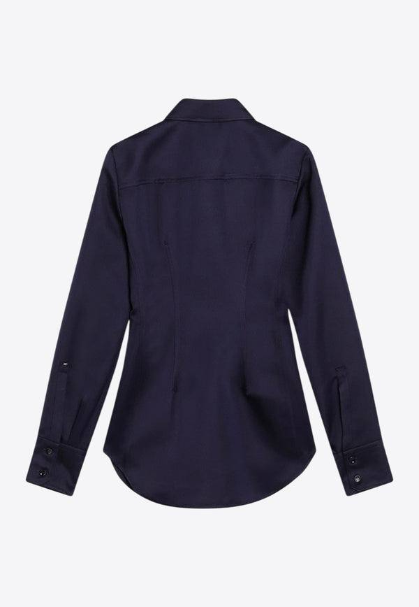 Sportmax Bacino Long-Sleeved Fitted Shirt Violet BACINO1234PL/R_SPORM-005