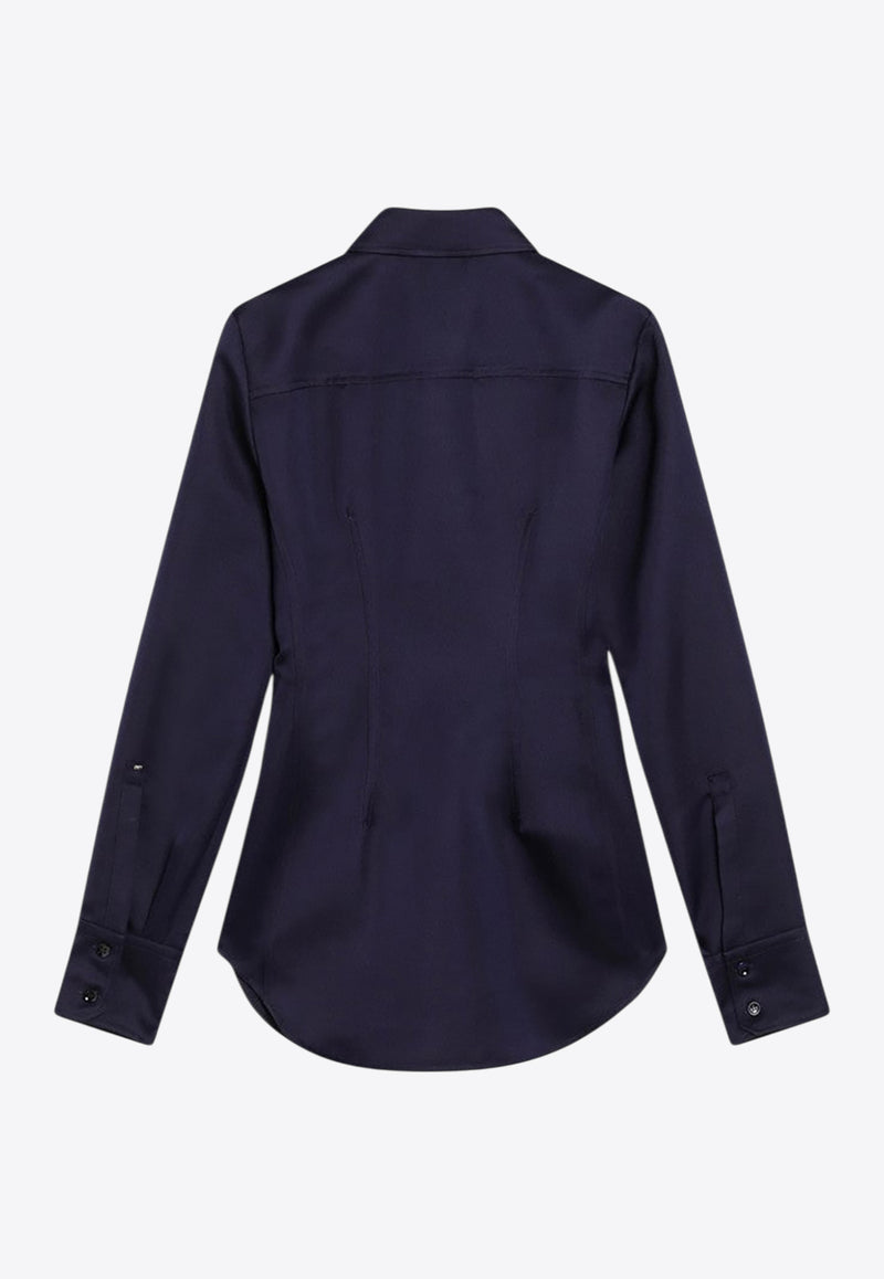 Sportmax Bacino Long-Sleeved Fitted Shirt Violet BACINO1234PL/R_SPORM-005