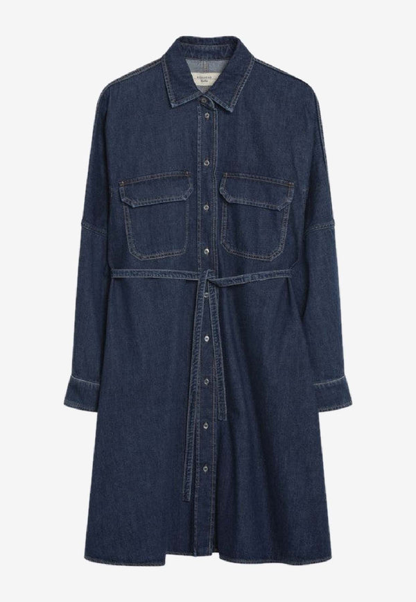 Weekend Max Mara Balenio Mini Denim Shirt Dress Blue BALENIODE/R_MAXMW-001