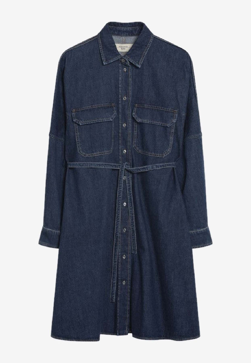 Weekend Max Mara Balenio Mini Denim Shirt Dress Blue BALENIODE/R_MAXMW-001