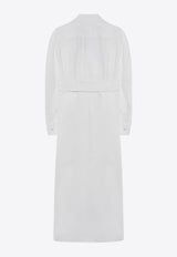 Max Mara Balzac Midi Shirt Dress White BALZACCO/Q_MAXM-002