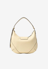 Jimmy Choo Small Bar Hobo Bag in Biker Leather Butter BAR HOBO/S BKL BUTTERMILK/SHINY GOLD