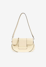 Jimmy Choo Mini Bar Shoulder Bag in Biker Leather Butter BAR WALLET/CHAIN BKL BUTTERMILK/SHINY GOLD
