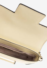 Jimmy Choo Mini Bar Shoulder Bag in Biker Leather Butter BAR WALLET/CHAIN BKL BUTTERMILK/SHINY GOLD