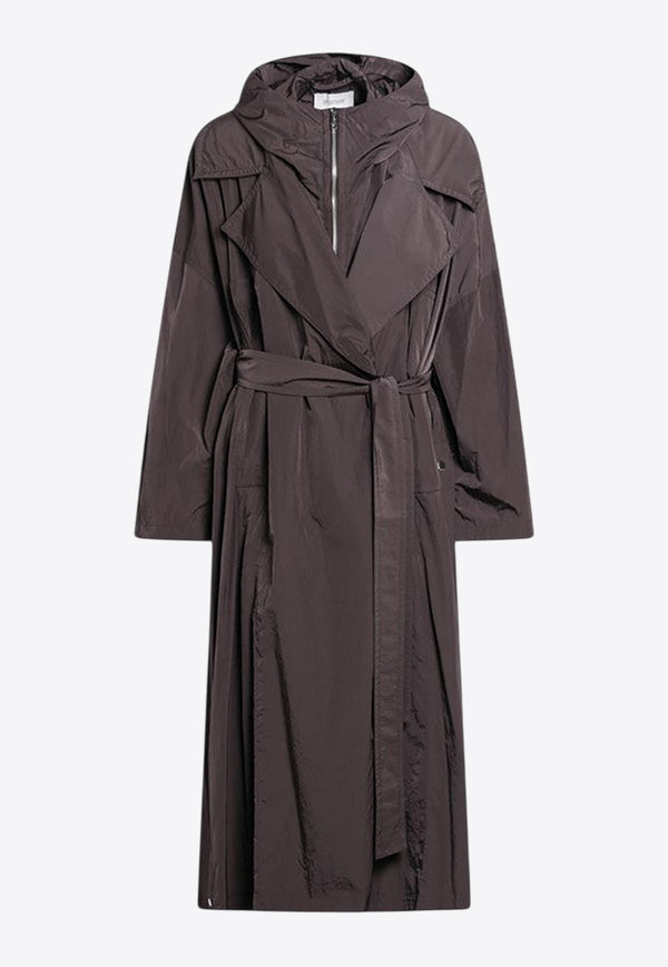 Sportmax Barbra Overszed Taffeta Trench Coat Brown BARBRA1234NY/R_SPORM-006