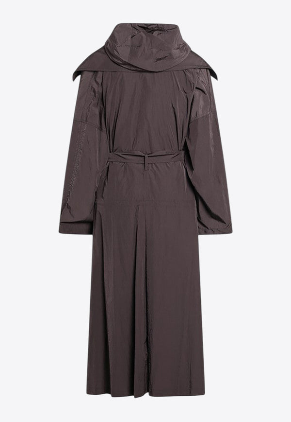 Sportmax Barbra Overszed Taffeta Trench Coat Brown BARBRA1234NY/R_SPORM-006