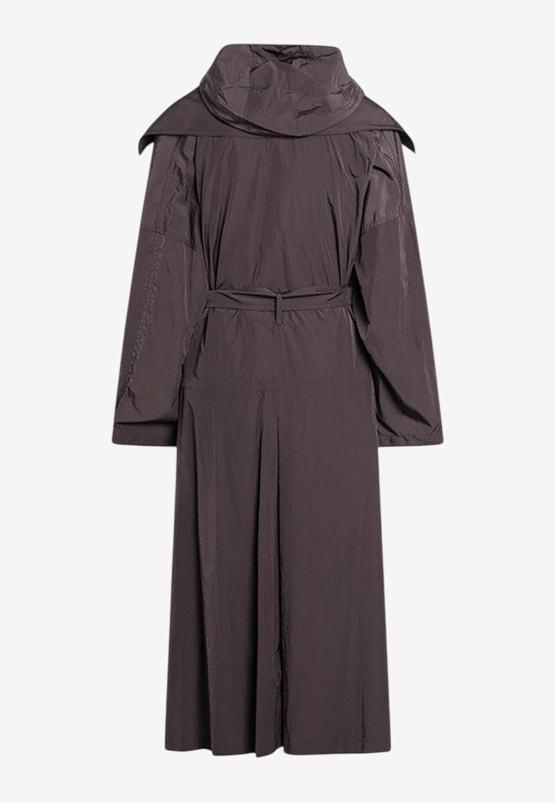 Sportmax Barbra Overszed Taffeta Trench Coat Brown BARBRA1234NY/R_SPORM-006