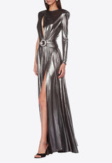 Bronx and Banco Starlight Metallic Gown Silver BB-21-011SILVER