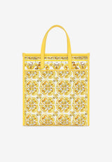 Dolce & Gabbana Medium Majolica Print Tote Bag BB2259 AP026 HG3OB Yellow