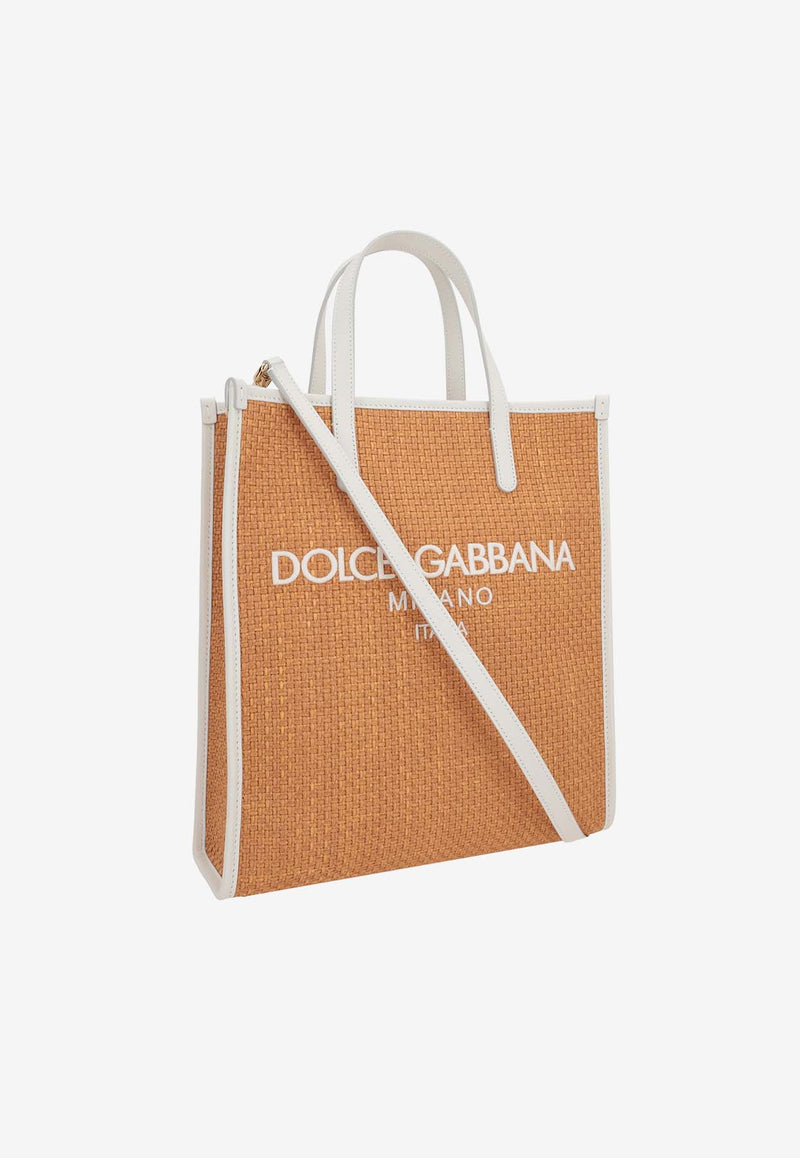 Dolce & Gabbana Logo Raffia Tote Bag BB2259 AS525 8F356 Natural