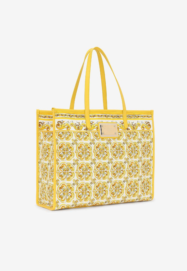 Dolce & Gabbana Large Majolica Print Tote Bag BB2274 AP026 HG3OB Yellow