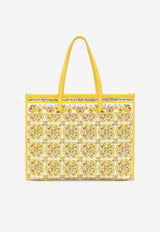 Dolce & Gabbana Large Majolica Print Tote Bag BB2274 AP026 HG3OB Yellow