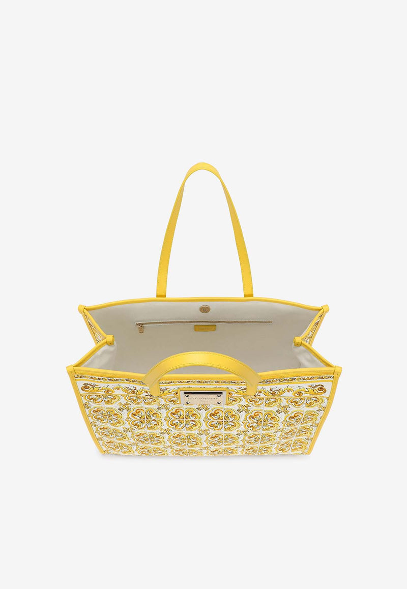 Dolce & Gabbana Large Majolica Print Tote Bag BB2274 AP026 HG3OB Yellow