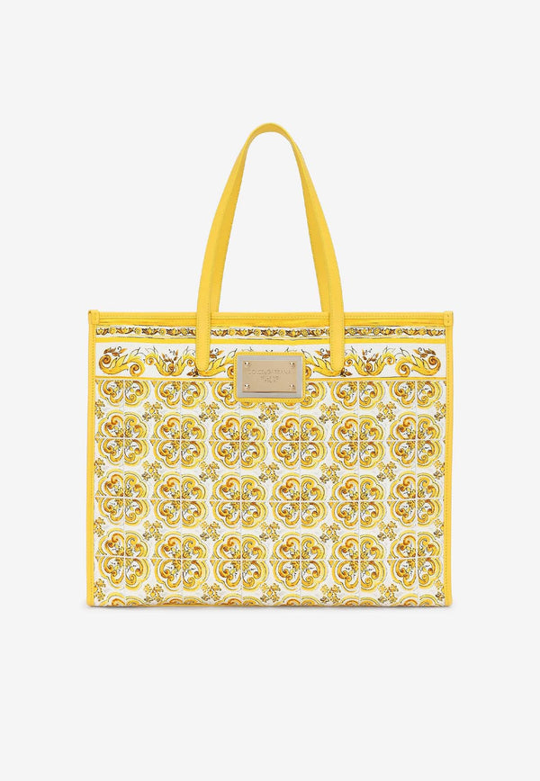 Dolce & Gabbana Large Majolica Print Tote Bag BB2274 AP026 HG3OB Yellow