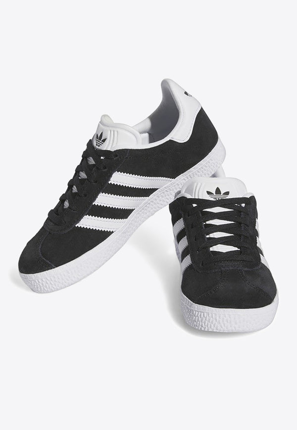 Adidas Kids Girls Gazelle Low-Top Suede Sneakers Black BB2507LS/O_ADIDS-BL