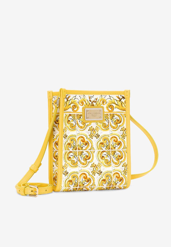 Dolce & Gabbana Small Majolica Print Tote Bag BB3025 AP026 HG3OB Yellow