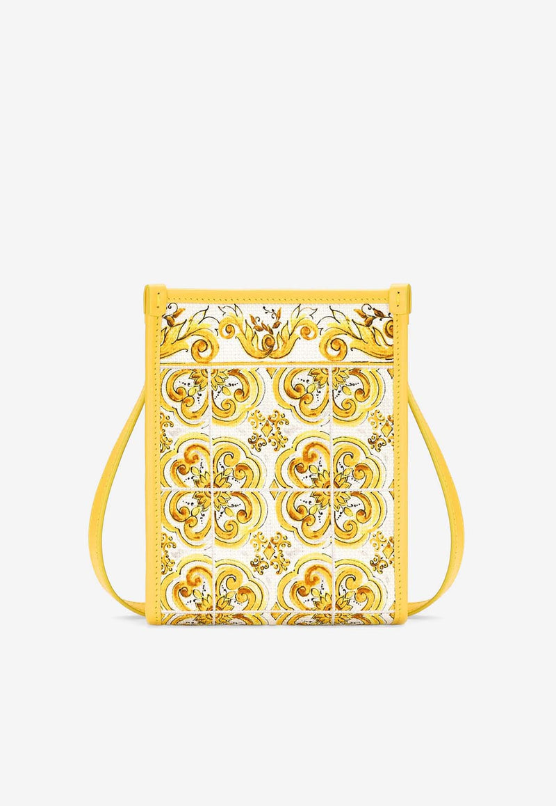 Dolce & Gabbana Small Majolica Print Tote Bag BB3025 AP026 HG3OB Yellow