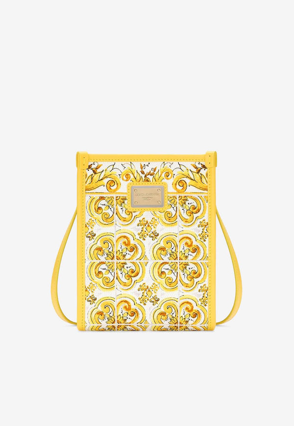 Dolce & Gabbana Small Majolica Print Tote Bag BB3025 AP026 HG3OB Yellow