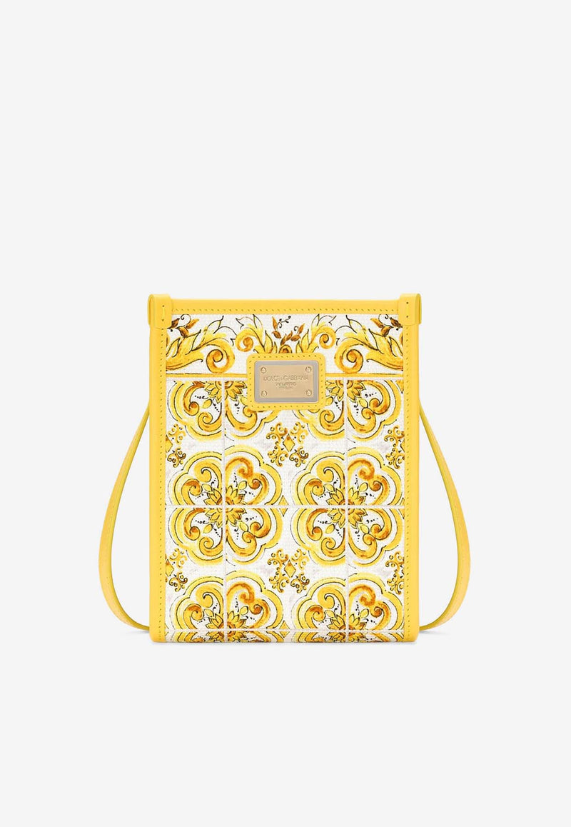 Dolce & Gabbana Small Majolica Print Tote Bag BB3025 AP026 HG3OB Yellow