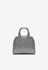 Givenchy Nano Antigona Cube Laminated Top Handle Bag Silver BB50ZUB1Q9/P_GIV-070