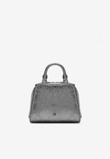 Givenchy Nano Antigona Cube Laminated Top Handle Bag Silver BB50ZUB1Q9/P_GIV-070