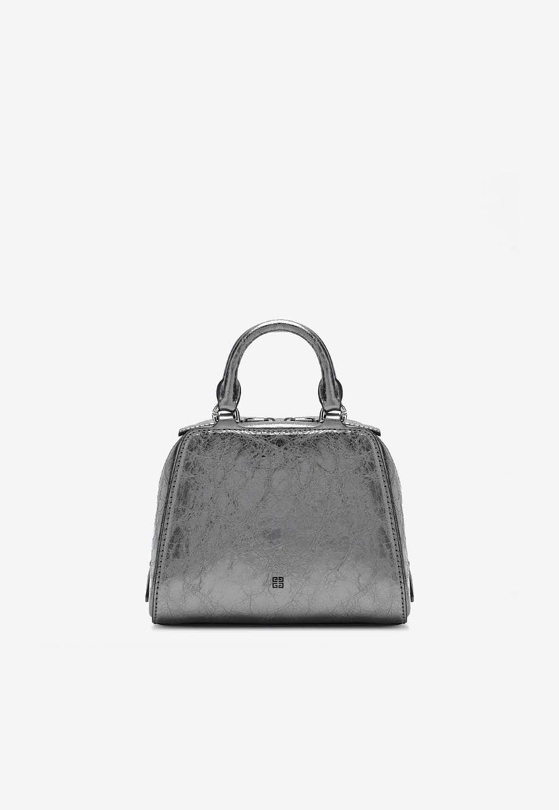 Givenchy Nano Antigona Cube Laminated Top Handle Bag Silver BB50ZUB1Q9/P_GIV-070