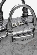 Givenchy Nano Antigona Cube Laminated Top Handle Bag Silver BB50ZUB1Q9/P_GIV-070