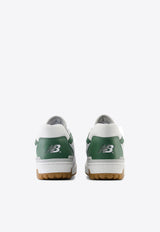New Balance 550 Low-Top Sneakers in White with Nori and Brighton Gray White BB550ESB