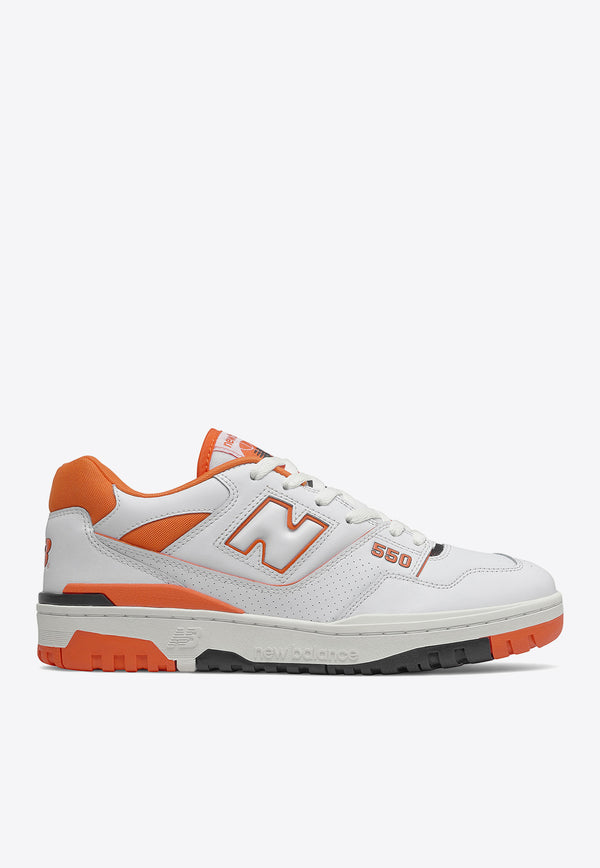 New Balance 550 Low-Top Sneakers in Varsity Orange and White BB550HG1